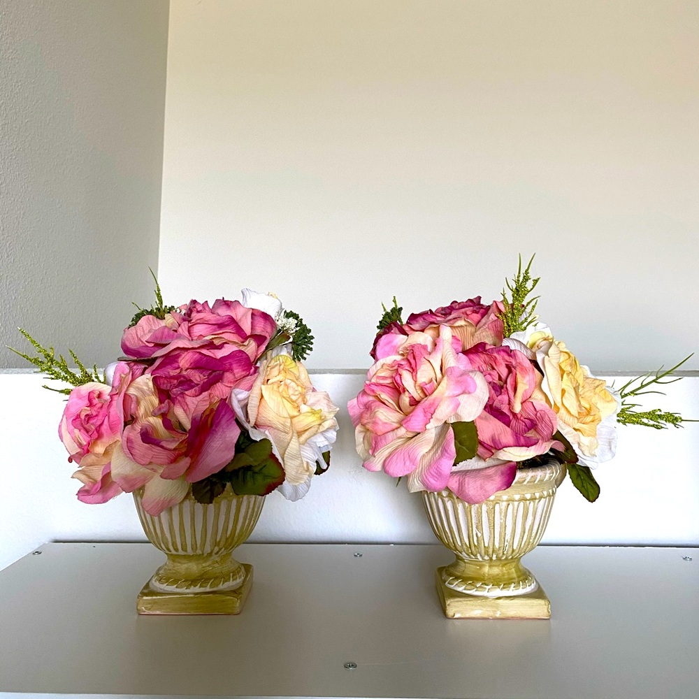 Pair of matching floral arrangements
